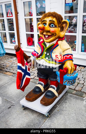 Stavanger, Norway - August 2, 2018: Statue of a traditional norwegian troll in Norway Stock Photo