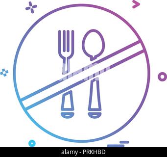 Food not allowed icon design vector Stock Vector