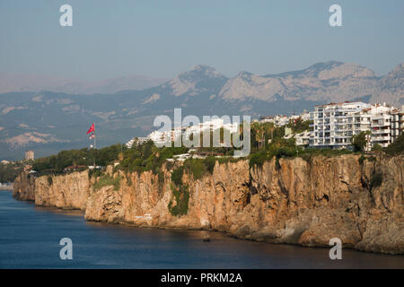 Dramatic coastline on the turquoise coast in Antalya, Turkey Stock Photo