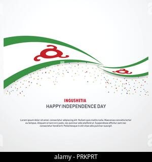 Ingushetia Happy independence day Background Stock Vector