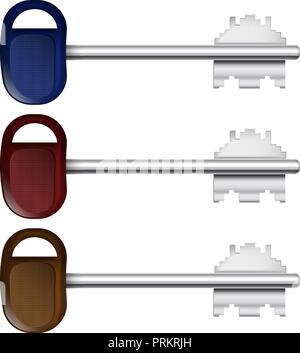 Safe keys, illustration, vector on a white background Stock Vector ...