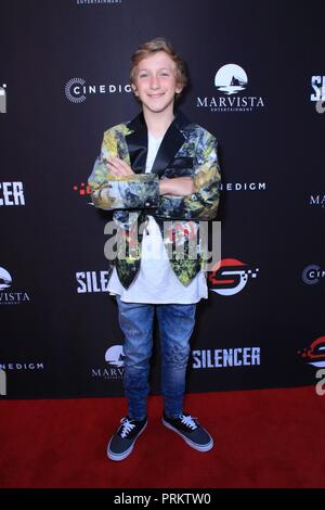 World Premiere of 'Silencer', held at the Ahrya Fine Arts Theater in Beverly Hills, California.  Featuring: Hunter Fischer Where: Beverly Hills, California, United States When: 30 Aug 2018 Credit: WENN.com Stock Photo