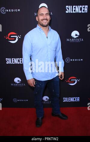 World Premiere of 'Silencer', held at the Ahrya Fine Arts Theater in Beverly Hills, California.  Featuring: Erik Aude Where: Beverly Hills, California, United States When: 30 Aug 2018 Credit: WENN.com Stock Photo