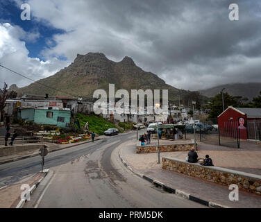 Entrance to Imizamo Yethu, a township, or 'informal settlement' in the Hout Bay area near Cape Town, South Africa Stock Photo