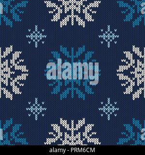 Christmas abstract knitted pattern. Christmas seamless pattern. Design for sweater, scarf, comforter or clothes texture. Vector illustration. Stock Vector