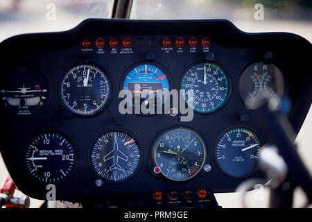 Devices on the remote control helicopter.Macro. Stock Photo