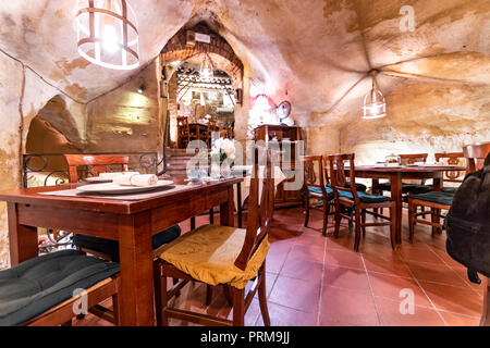 Restaurant Da Divo. Siena, Italy Stock Photo