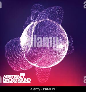 Abstract wave background with connecting dots and lines. Abstract Flow. Connection structure. Computer HUD. Layout background. Flow. Wave. Stock Vector