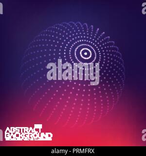 Abstract wave background with connecting dots and lines. Abstract Flow. Connection structure. Computer HUD. Layout background. Flow. Wave. Stock Vector