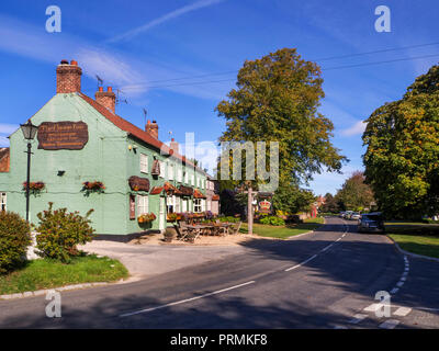 The Crown Inn 16th Century coaching inn at Roecliffe village near Boroughbridge North Yorkshire England Stock Photo