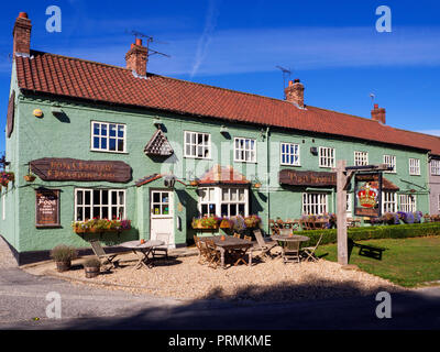 The Crown Inn 16th Century coaching inn at Roecliffe village near Boroughbridge North Yorkshire England Stock Photo