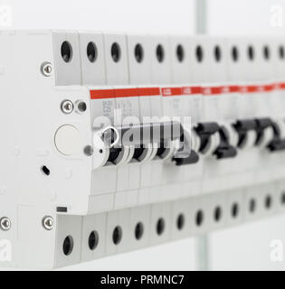 electric machines, switches, isolated on white background Stock Photo