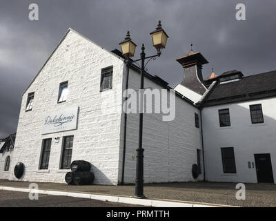 Dalwhinnie whisky distillery, in Dalwhinnie, Scotland, on 02 October 2018. Stock Photo