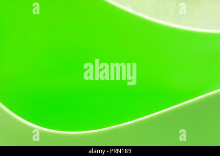 Abstract curved lines of green plastic bowl Stock Photo