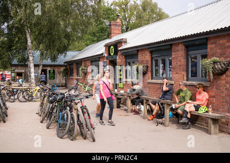 The Pedalabikeaway cycle centre in the Forest of Dean, Gloucestershire, England, UK Stock Photo