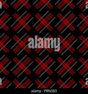 Knitting seamless vector plaid pattern with lines as a woollen Celtic tartan plaid or a knitted fabric texture in muted warm hues eps10 Stock Vector