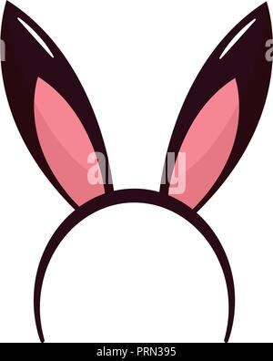 Download Vector Bunny ears mask set cartoon illustration Stock ...