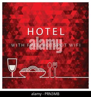 Elegent Hotel design card with typography vector Stock Vector