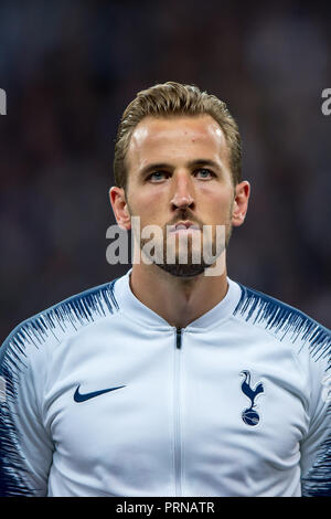 London, UK. 3rd October, 2018. Harry Kane of Tottenham Hotspur during the UEFA Champions League Group Stage match between Tottenham Hotspur and Barcelona at Wembley Stadium, London, England on 3 October 2018. 3rd Oct, 2018. Credit: AFP7/ZUMA Wire/Alamy Live News Credit: ZUMA Press, Inc./Alamy Live News Stock Photo