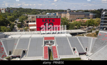 Outubro 2018 Atenas Geórgia Eua Vistas Aéreas Sanford Stadium Que