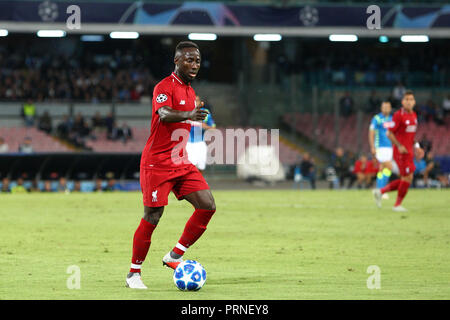 Napoli, Italy. 03th October 2018. Naby Keita of Liverpool Fc in action during the Uefa Champions League Group C match between Ssc Napoli and Liverpool Fc. Credit: Marco Canoniero/Alamy Live News Stock Photo