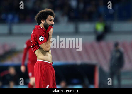 Napoli, Italy. 03th October 2018. Mohamed Salah  of Liverpool Fc  during the Uefa Champions League Group C match between Ssc Napoli and Liverpool Fc. Credit: Marco Canoniero/Alamy Live News Stock Photo