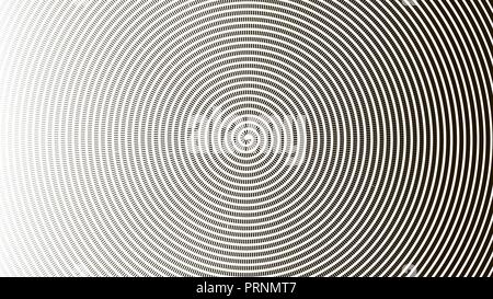 Abstract background of the lines of different thickness, twisted into a spiral. Stock Vector