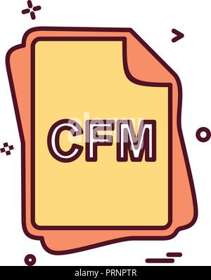 CFM file type icon design vector Stock Vector