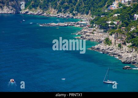 View on Marina Piccola at south side of Capri island, Gulf of Naples, Campania, Italy Stock Photo