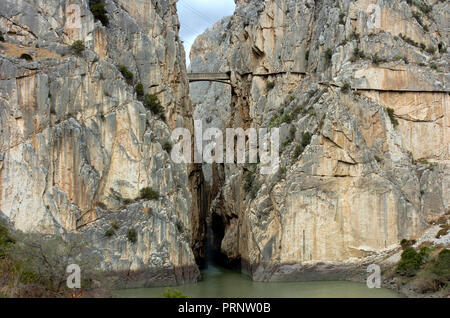 El Caminito del Rey walkway at El Chorro, Ardales, Malaga, Spain Stock Photo