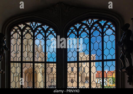 Lednice castle in South Moravia, Czech Republic Stock Photo