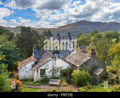 Dove Cottage, home of the poet William Wordsworth and his sister Dorothy Wordsworth, viewed from the garden, Grasmere, Lake District National Park, Cu Stock Photo