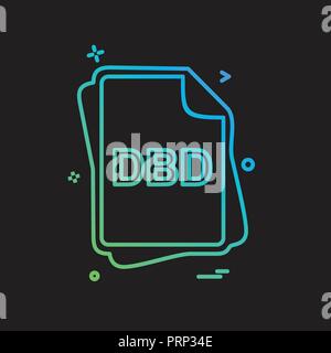 DBD file type icon design vector Stock Vector