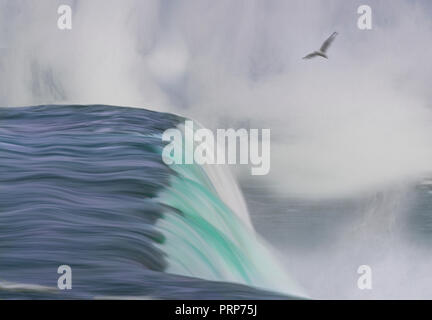 Niagara Falls With Blurry Flowing Dreamy Water Stock Photo