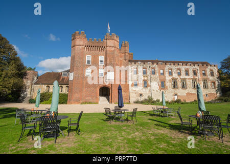 Farnham Castle Bishop's Palace and garden in Surrey, UK Stock Photo