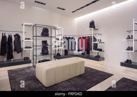 Elegant store with fashion luxury brands Stock Photo