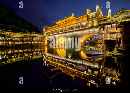 Feng Huang Ancient Town (Phoenix Ancient Town) , China Stock Photo