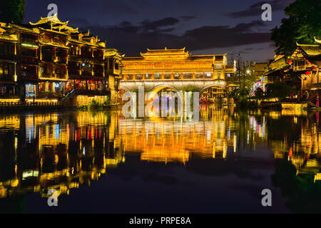 Feng Huang Ancient Town (Phoenix Ancient Town) , China Stock Photo