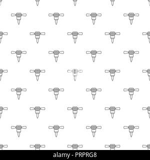 Mining hammer drill pattern vector seamless Stock Vector