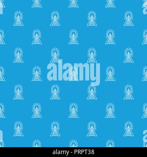 Railway tunnel pattern vector seamless blue Stock Vector