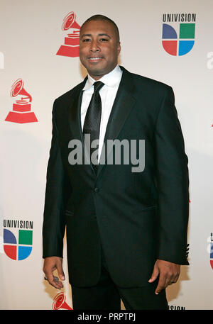 Bernie Williams arrives at the 9th annual Latin Grammy Awards at the Toyota Center in Houston, Texas on November 13, 2008. Stock Photo