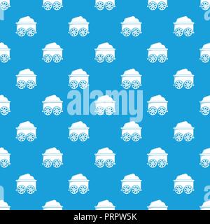 Train wagon pattern vector seamless blue Stock Vector