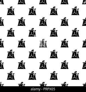 Nuclear power plant tower pattern vector seamless Stock Vector