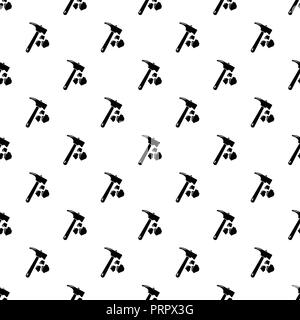 Minning hand hammer pattern vector seamless Stock Vector