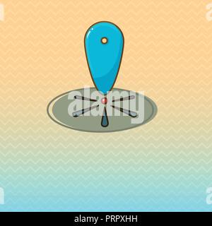 Flat design business Vector Illustration Empty template Layout for invitation greeting card promotion poster voucher. Map Locator Chart Marker Placeho Stock Vector