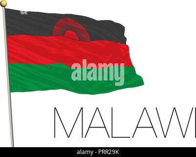 Malawi official flag, vector illustration Stock Vector