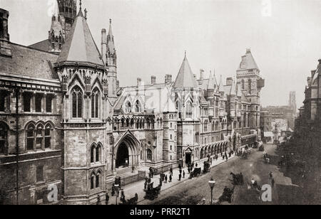 The Royal Courts of Justice aka The Law Courts, The Strand, City of Westminster, London, England.  From The Business Encyclopedia and Legal Adviser, published 1920. Stock Photo