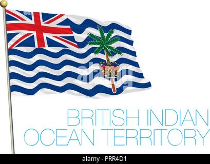 British Indian Ocean territory official flag, vector illustration Stock Vector