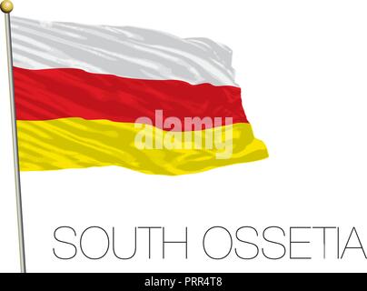 South Ossetia official flag, vector illustration Stock Vector