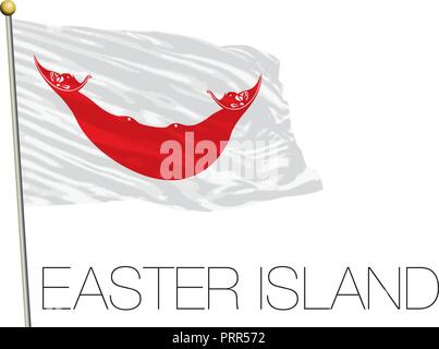 Easter Islands official flag, vector illustration Stock Vector